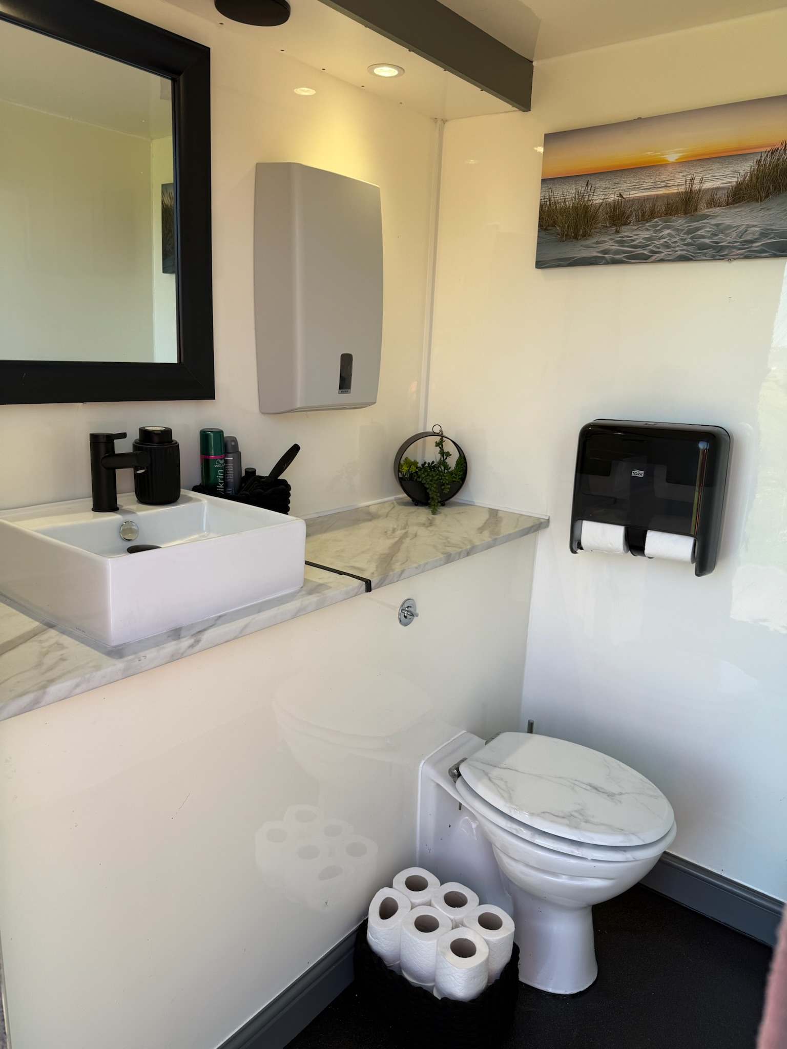 J&S Toilet Hire luxury toilet trailer - premium facilities for weddings and corporate events